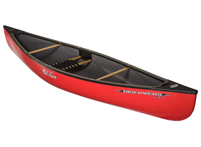 Old Town Discovery 119 Solo Open Canoe in Red