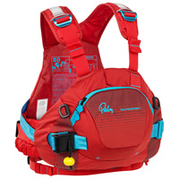 Palm FXr Whitewater PFD in Flame and Chilli colour