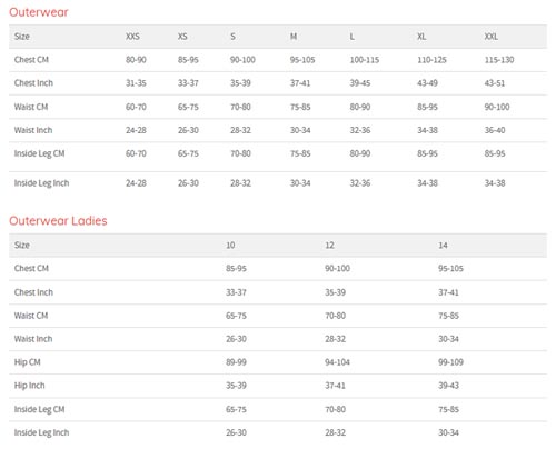 Peak UK PFD, Buoyancy Aid & lifejacket sizing guide