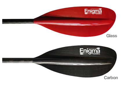 Enigma Code Kayak Paddles in Glass or Carbon Constructions