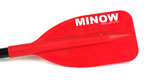 Ruk Minow Junior Canoe Paddle with Red Blade Colour