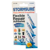 Stormsure flexible bond adhesive perfect for repairing inflatable canoe and kayak bladders