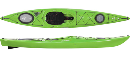 Dagger Stratos 12.5 touring, surfing and rock hopping short plastic sea kayak