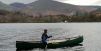 The Enigma Canoes Prospector 16 Solo Paddling On A Flat Water Lake