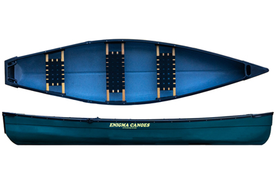 Enigma Canoes Square Stern 126 - top and side view