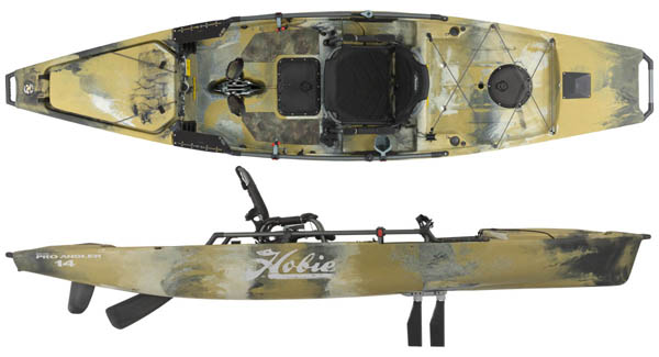 Pro Angler 14 Hobie Mirage Pedal Drive Kayak - Camo Edition