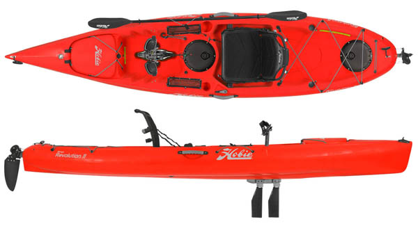 Hobie Kayaks Revolution 11 with Mirage 180 drive - Red