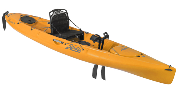 2021 Hobie Mirage Revolution 13 MirageDrive Pedal Kayak in Papaya Orange