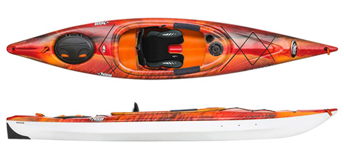 Pelican Sprint 120 Touring Kayak in Red