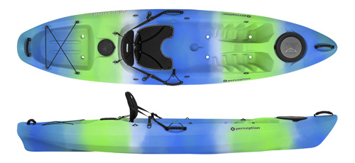 Perception Pescador Sport 10.0 Sit On Top Kayak With Versatile Hull For All Paddlers