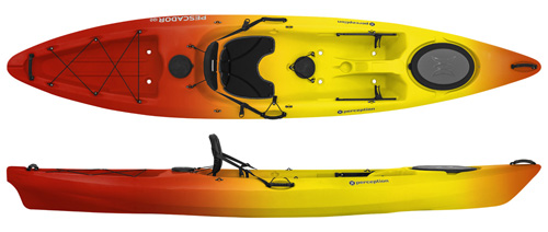 Perception Pescador Sport 12.0 Sit On Top Touring Kayak With A Versatile Hull For All Paddlers