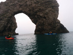 Paddling the Triumph 13 at Durdle Door