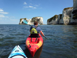 Paddling the Triumph 13 at Old Harry Rocks