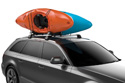 Thule Hull-A-Port XT being used as a 2 kayak stacker