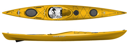 Wavesport Hydra Playful Touring & Sea Kayak Core Whiteout in Cyber Yellow