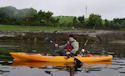 Chris paddling the Tarpon 120